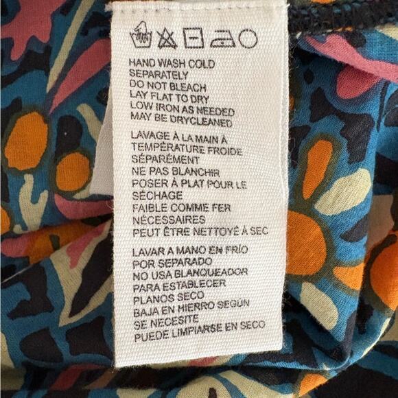 Cleobella Kaitlyn Floral Print Button Front Tassels Organic Cotton Blouse Small - Picture 12 of 16